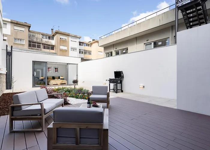 Lägenhet Host Wise - Peaceful & Luxurious Flat - Terrace Vila Nova de Gaia